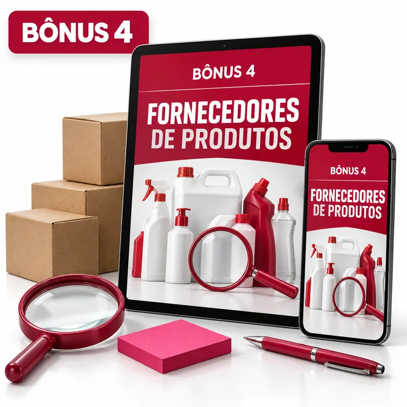 Bônus 4: Lista de Fornecedores de Produtos para Higienização