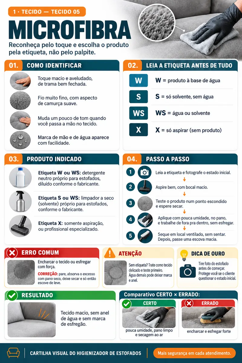 Página da cartilha: Microfibra