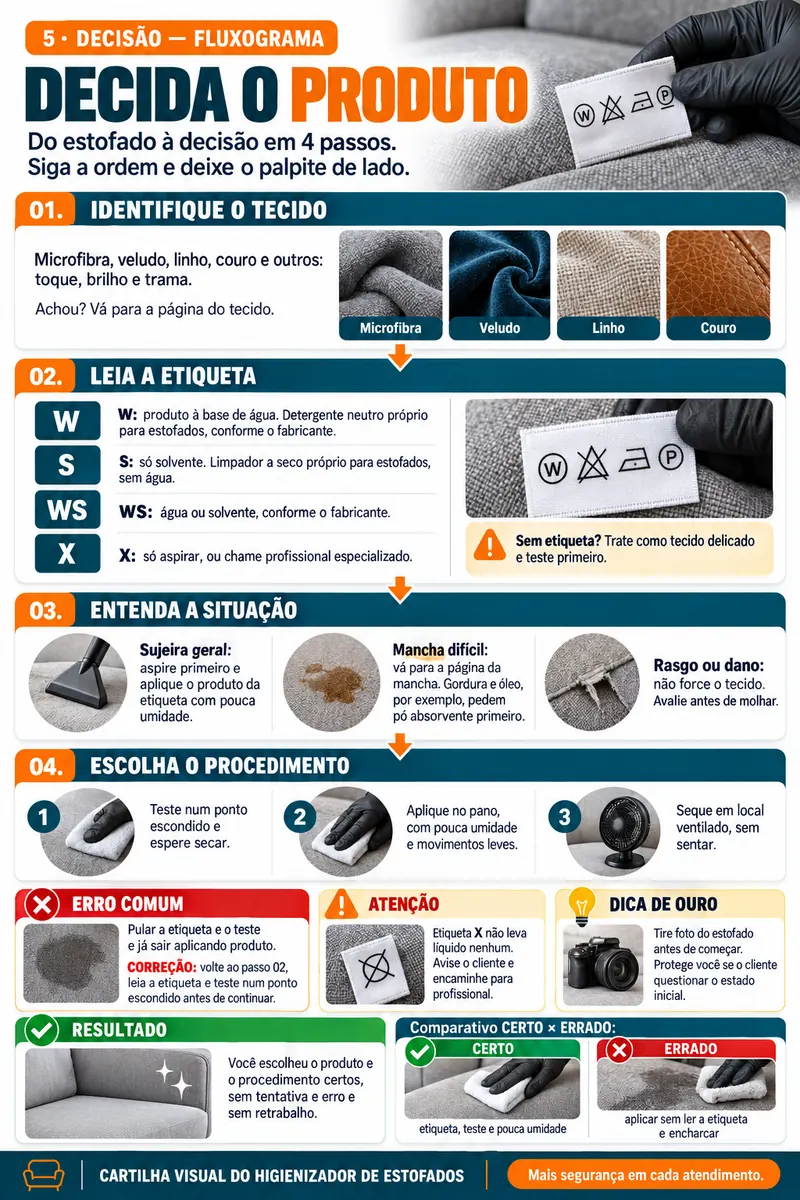 Página da cartilha: Fluxograma de decisão
